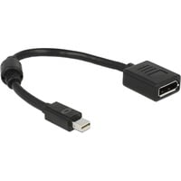DeLOCK mini-DisplayPort (male) > DisplayPort (female) adapter Zwart, 15 centimeter