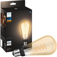 Philips Hue White filament 1-pack ST72 E27 Edison ledlamp 2100K, Dimbaar