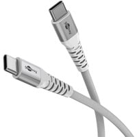 goobay Supersoft USB-C kabel Wit, 1 meter