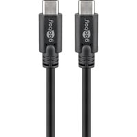 goobay Sync & Charge Super Speed USB-C kabel Zwart, 1,5 meter
