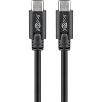 goobay Sync & Charge Super Speed USB-C kabel Zwart, 1,5 meter