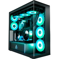 ARCTIC Xtender VG midi tower behuizing Zwart | 2x USB-A | 1x USB-C | RGB | Tempered Glass