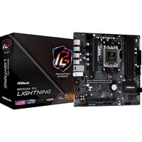ASRock B650M PG Lightning socket AM5 moederbord Zwart/grijs, RAID, 2.5 Gb-LAN, Sound, µATX