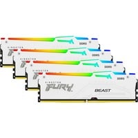 Kingston FURY 64 GB DDR5-6000 Quad-Kit werkgeheugen Wit, KF560C40BWAK4-64, Fury Beast RGB, XMP