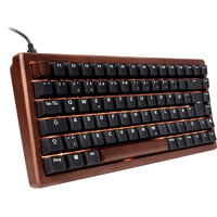 Sharkoon SKILLER SGK50 S3 Wood PBT RGB mechanisch gaming toetsenbord Houtkleur, BE lay-out (AZERTY), Gateron G Pro 3.0 Yellow, 75%, Hot-swappable