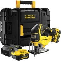 Stanley FATMAX V20 18V Brushless Pendeldecoupeerzaag Zwart/geel, Koffer, 2 accu's (4.0Ah) en oplader inbegrepen