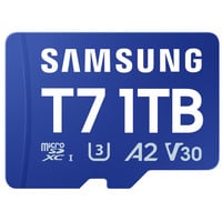 Samsung T7 microSD 1 TB geheugenkaart Blauw, UHS-I U3, Class 10, V30