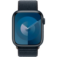 Apple Watch Series 9 smartwatch Zwart, Aluminium, 45 mm, Geweven sportbandje
