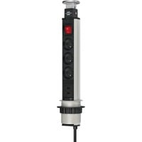 Brennenstuhl Tower Power met USB stekkerdoos Zilver/zwart
