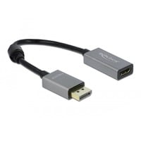 DeLOCK Actieve DisplayPort 1.4 naar HDMI  adapter Grijs/zwart