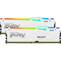 Kingston FURY 32 GB DDR5-5600 Kit werkgeheugen Wit, KF556C40BWAK2-32, Beast RGB, XMP