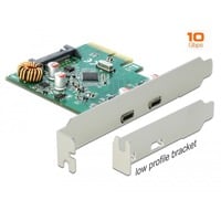 DeLOCK PCIe x4 naar 2x externe USB-C 3.2 Gen 2 usb-controller 