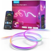 Govee Neon Rope Light 2 led strip Wit, 4 meter, 2,4GHz wifi, Bluetooth