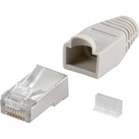 goobay RJ45 Plug, CAT 5e STP stekker Grijs, 10 stuks