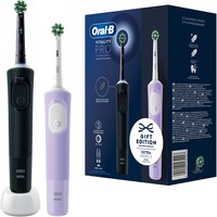 Braun Oral-B Vitality Pro D103 Duo elektrische tandenborstel Zwart/lila, 2 stuks