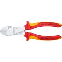 KNIPEX Kracht-zijsnijtang 7406180 kniptang Rood/geel