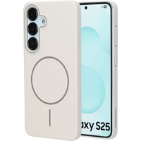 Mobiparts Samsung Galaxy S25 - Slim Line MagSafe Case telefoonhoesje Wit