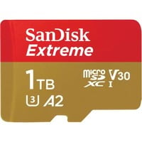 SanDisk Extreme microSDXC 1 TB  geheugenkaart UHS-I U3, Class 10, V30, A2, incl. Adapter
