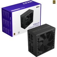 NZXT C1000 Gold Core, 1000 Watt voeding  Zwart, 1x 12VHPWR, 3x PCIe, kabelmanagement