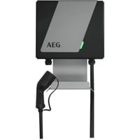 AEG WB 22 PRO met FI-veiligheidsschakelaar laadpaal Zwart/grijs, 22 kW, incl. kabelhouder