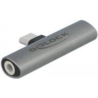 DeLOCK Audio-adapter USB Type-C naar Stereo Jack + USB Type-C DP Grijs