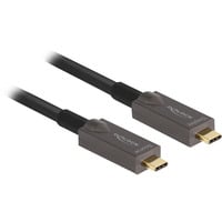 DeLOCK Actieve optische USB-C kabel Zwart, 15 meter, 4K
