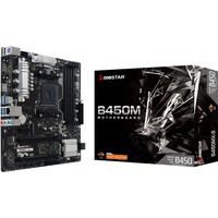 Biostar B450MX-S socket AM4 moederbord Zwart, RAID, Gb-LAN, Sound, µATX