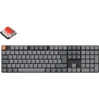 Keychron K5 Max-H1Z RGB mechanisch toetsenbord Grijs, BE lay-out (AZERTY), Gateron Low Profile 2.0 Mechanical Red, 100%, Double-shot PBT, Hot-swappable, Bluetooth, 2.4GHz