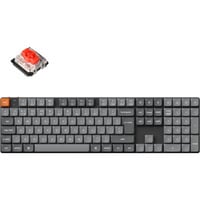 Keychron K5 Max-H1Z, toetsenbord Grijs/zwart, BE Lay-out, Gateron Low Profile 2.0 Mechanical Red, RGB leds, 100%, Double-shot PBT, Hot-swappable, Bluetooth, 2.4GHz