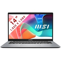 MSI Modern 14 (F13MG-020BE) 14" laptop Zilver | Core i3-1315U | UHD Graphics | 8 GB | 512 GB SSD