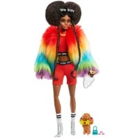 Mattel Barbie Extra Doll 1 - Rainbow Coat with Pet Poodle Pop 