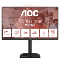 AOC 27E4U 27" monitor Zwart, HDMI, DisplayPort, VGA, 4x USB-A, USB-B