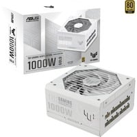 ASUS TUF Gaming 1000W Gold White Edition voeding Zwart, 4x PCIe, Full kabelmanagement, 1x 12VHPWR