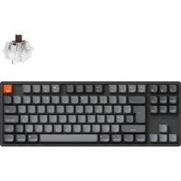 Keychron K8 Max-J3Z RGB mechanisch toetsenbord Zwart, BE lay-out (AZERTY), Keychron Super Brown, 80% (TKL)	, Hot-swappable, Bluetooth, 2.4GHz