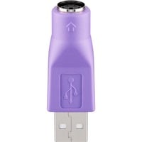 goobay USB-A 2.0 (male) naar PS/2 (female) adapter Paars