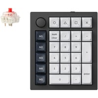 Keychron Q0 Max gaming numpad Zwart/wit, Gateron Jupiter Red, RGB leds, Hot-swappable, Bluetooth, 2.4GHz