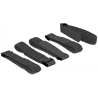 DeLOCK Kabelbinders met klittenband Zwart, 5 stuks, L 300 mm x B 20 mm