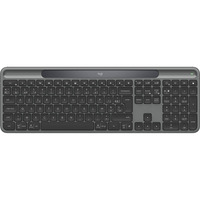 Logitech Signature Slim Solar+, toetsenbord Donkergrijs, BE Lay-out