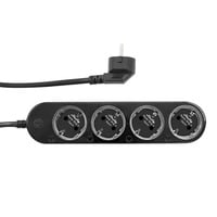 Shelly Power Strip Gen4 4-voudige stekkerdoos Zwart, 4x stekker, WiFi, Bluetooth, Zigbee