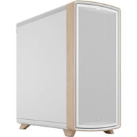 Fractal Design Summit Chalk White Solid midi tower behuizing Wit/houtkleur | 2x USB-A | 1x USB-C