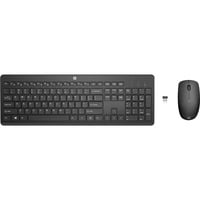 HP 235 draadloze muis en toetsenbordcombo, desktopset Zwart, BE Lay-out, Plunger