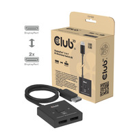 Club 3D 2-in-1 bidirectionele DisplayPort switch Zwart, 8K
