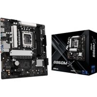 ASRock B860M-X socket 1851 moederbord Zwart/zilver, RAID, 2.5 Gb-LAN, Sound, µATX