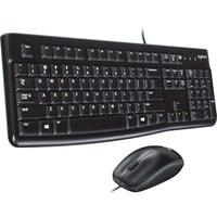 Logitech Desktop MK120, desktopset Zwart, EU lay-out (QWERTY), Rubberdome, Retail