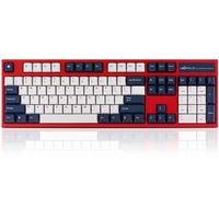Leopold FC900RR/EWBPD(R), gaming toetsenbord Rood/wit, US lay-out, Cherry MX Red