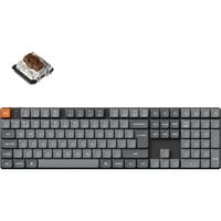 Keychron K5 Max-H3Z, toetsenbord Grijs/zwart, BE Lay-out, Gateron Low Profile 2.0 Mechanical Brown, RGB leds, 100%, Double-shot PBT, Hot-swappable, Bluetooth, 2.4GHz