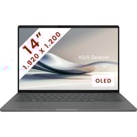 ASUS Zenbook A14 OLED (UX3407QA-QD220W) 14"  Copilot+ laptop Grijs | Snapdragon X X1-26-100 | Adreno GPU | 32 GB | 1 TB SSD