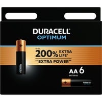 Duracell Optimum Alkaline AA-batterijen 6 stuks