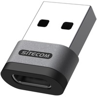 Sitecom USB-A naar USB-C Nano Adapter Grijs