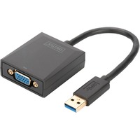 Digitus USB 3.0 naar VGA Adapter Zwart